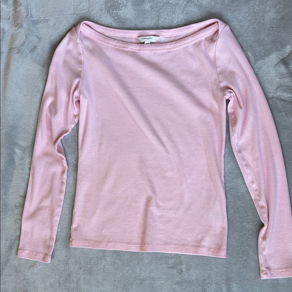 Banana Republic Soft Pink Long Sleeve Top